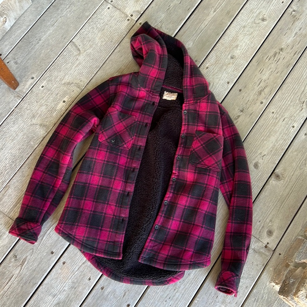 Boston Traders Pink and Black Plaid Women's Top